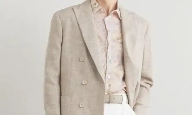 Blazer katun tanpa dasi, Sumber: etsystatic.com