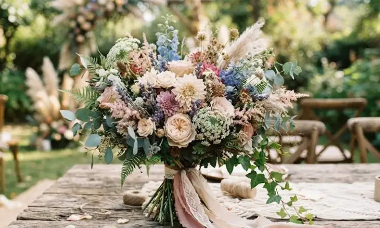 Sentuhan Wildflower untuk Konsep Boho-Chic, Sumber: AI