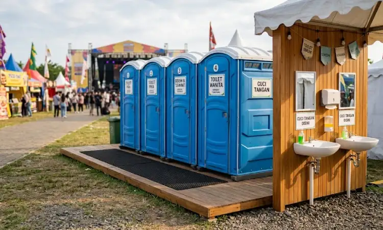 Area toilet umum yang bersih, Sumber: AI
