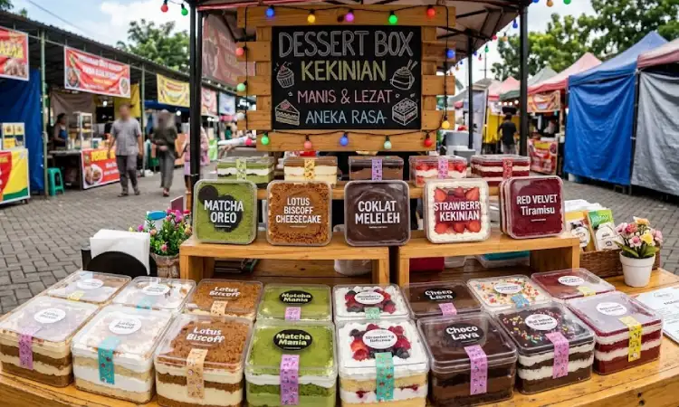 Bazar makanan viral dan kekinian, Sumber: AI
